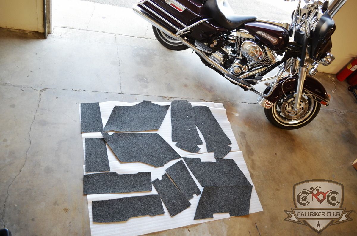 SADDLEBAG Carpet Liner Charcoal grey Gray FOR HD HarleyDavidson